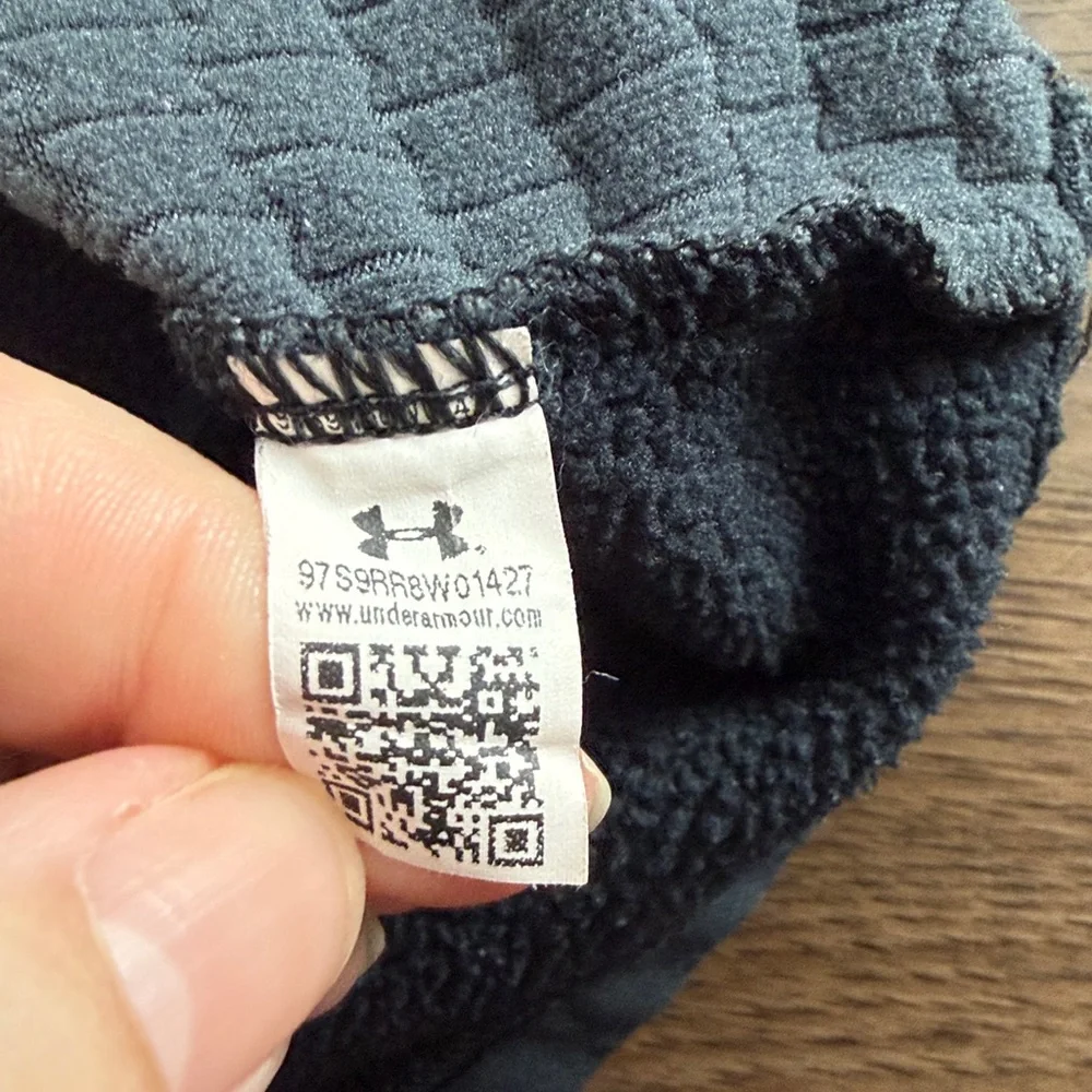 Under Armour Youth XL Loose ColdGear Black & Gray 1/4 Zip
